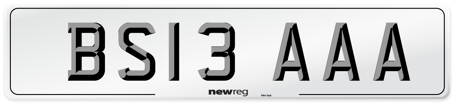 BS13 AAA Number Plate from New Reg